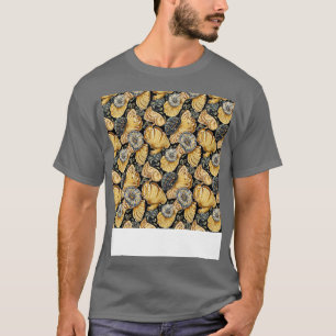 Camiseta Seashell Seamless Patterno Sea Shell Clam Beach Se