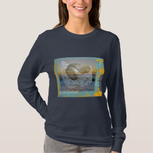 Camiseta Seashell & surf exteriores de North Carolina dos