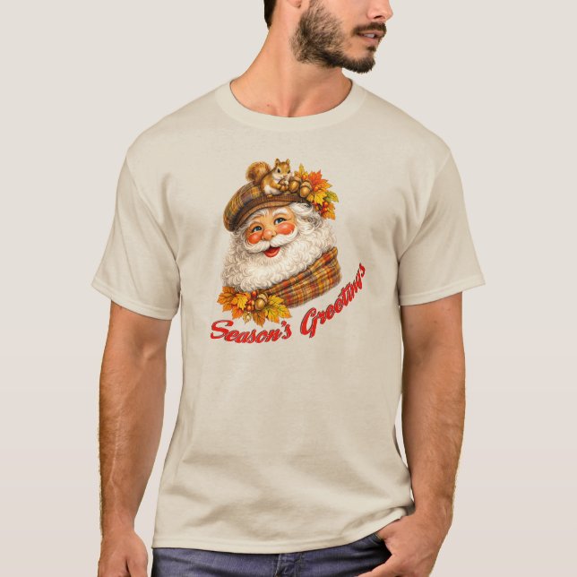 Camiseta Season's Greetings - Fall Santa (Frente)