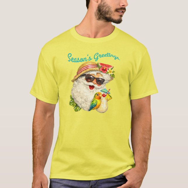 Camiseta Season's Greetings - Summer Santa (Frente)