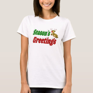 Camiseta Seasons saúda Reindee tipografia de Natal