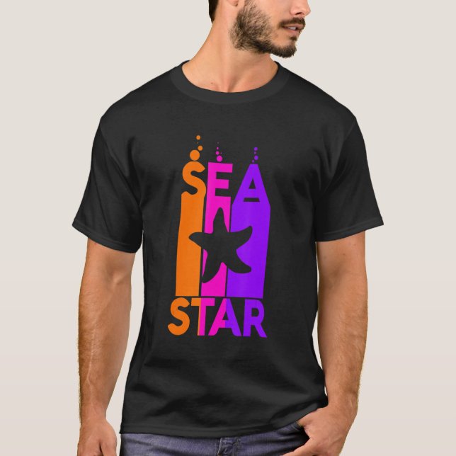 Camiseta Seastar Animal Rainbow Bubble With Silhouette (Frente)