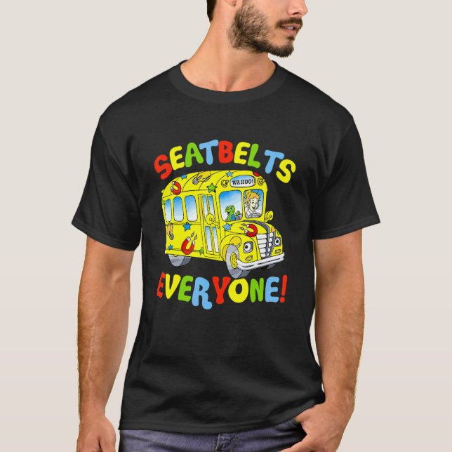 Camiseta Seatbelts Everyone Funny School Bus Driver Busman  (Frente)