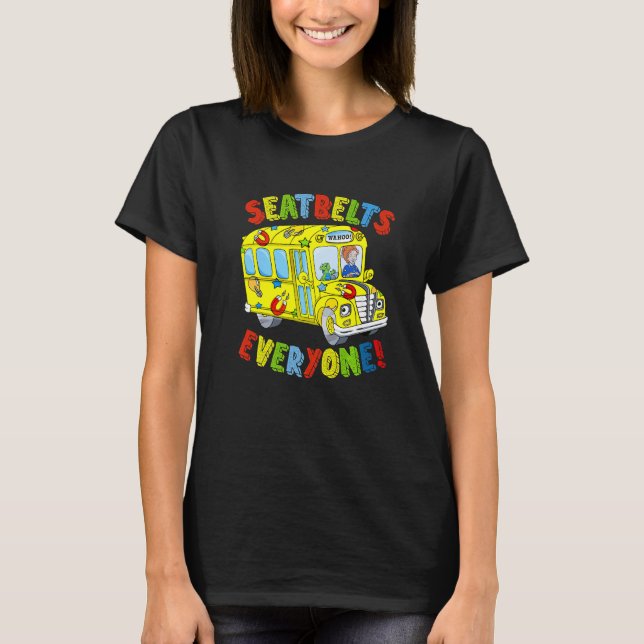 Camiseta Seatbelts Everyone Funny School Bus Driver Busman  (Frente)