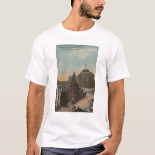 Camiseta Seattle, avenida de WAThird e ruas da universidade