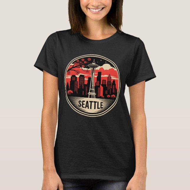 Camiseta Seattle City Washington EUA (Frente)