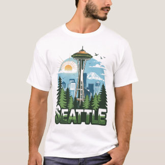 Camiseta Seattle Cute Funny T-Shirt Gift For Him Her Machin