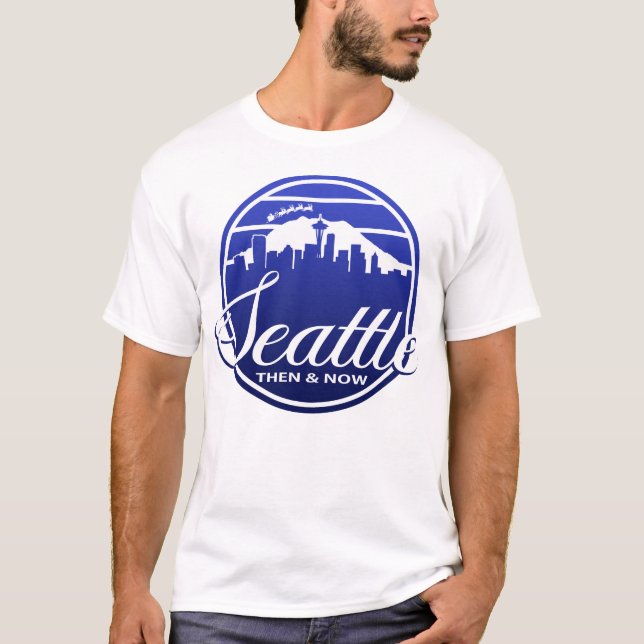 Camiseta Seattle Então & Agora (Frente)