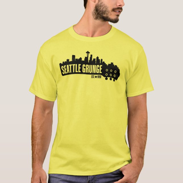 Camiseta Seattle Grunge Music (Frente)