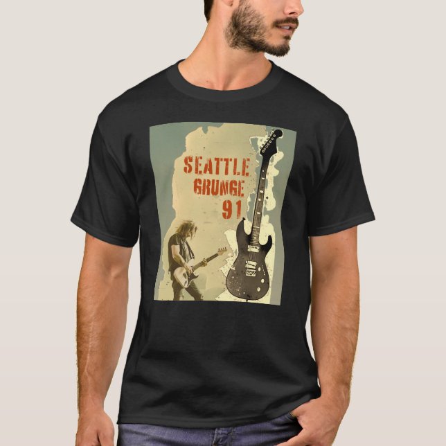 Camiseta Seattle Grunge Music 1991 (Frente)