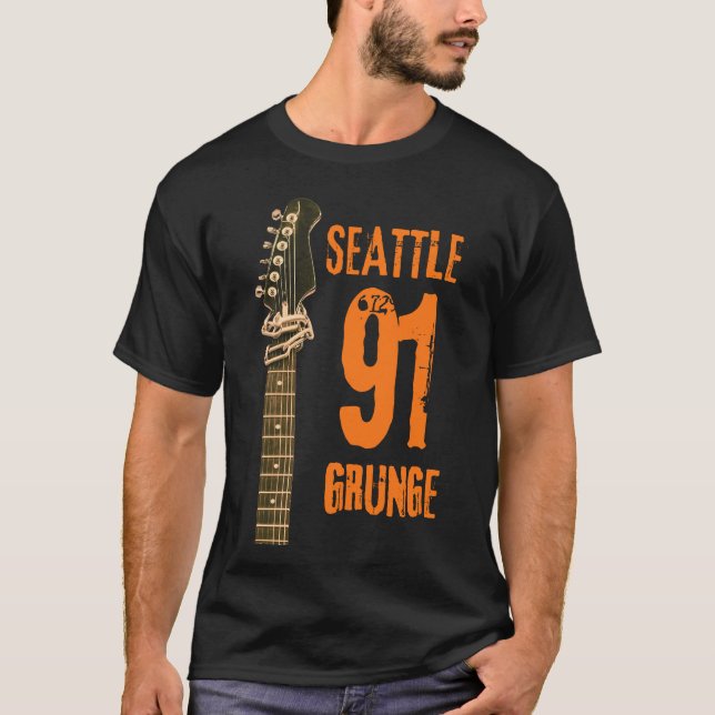 Camiseta Seattle Grunge Music 1991 (Frente)