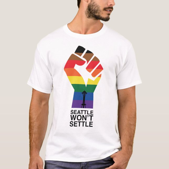 Camiseta Seattle não vai se instalar (Frente)