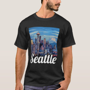 Camiseta Seattle Skyline Cityscape Souvenirs Seattle Washin