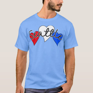 Camiseta Seattle WA com três estrelas Patriótico EUA
