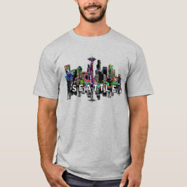 Camiseta Seattle, Washington em grafite
