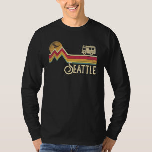 Camiseta Seattle Washington Vintage Estilo Retro Homens Mul