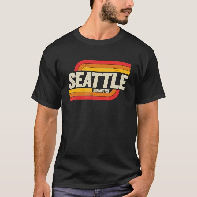 Camiseta Seattle Washington Wa City Vintage (Frente)