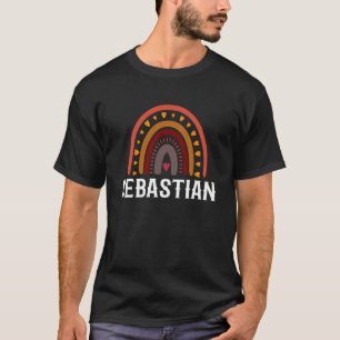 Camiseta Sebastian Colorful Rainbow homem, rapaz, ideia do 