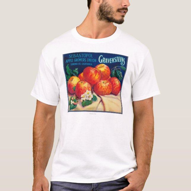 Camiseta Sebastopol Gravensteins Apple LabelSonoma, CA (Frente)