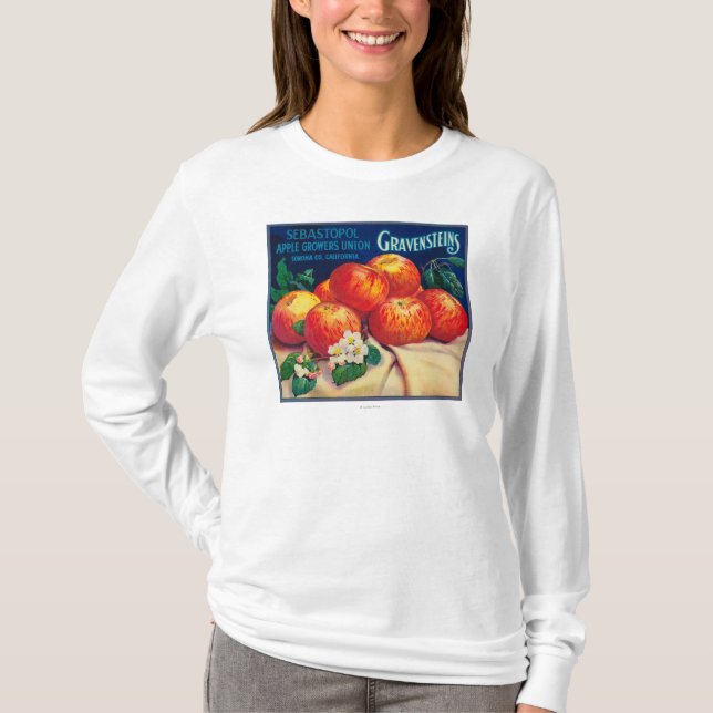 Camiseta Sebastopol Gravensteins Apple LabelSonoma, CA (Frente)