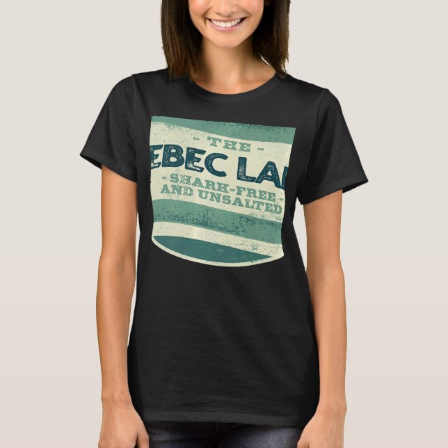 Camiseta Sebec Lake Shark Free and Unsalted Camping Maine C (Frente)