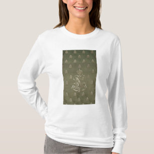 Camiseta Seção do verde e do damasco do ouro