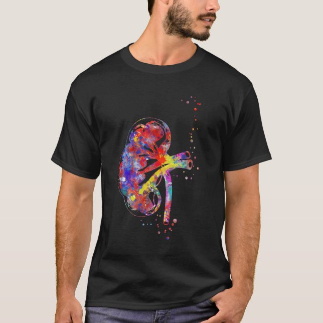 Camiseta Seção renal, anatomia humana, urologia, Cla renal (Frente)