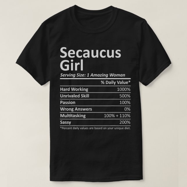 Camiseta SECAUCUS L NJ NEW JERSEY Funny City Home Raízes EU (Frente do Design)