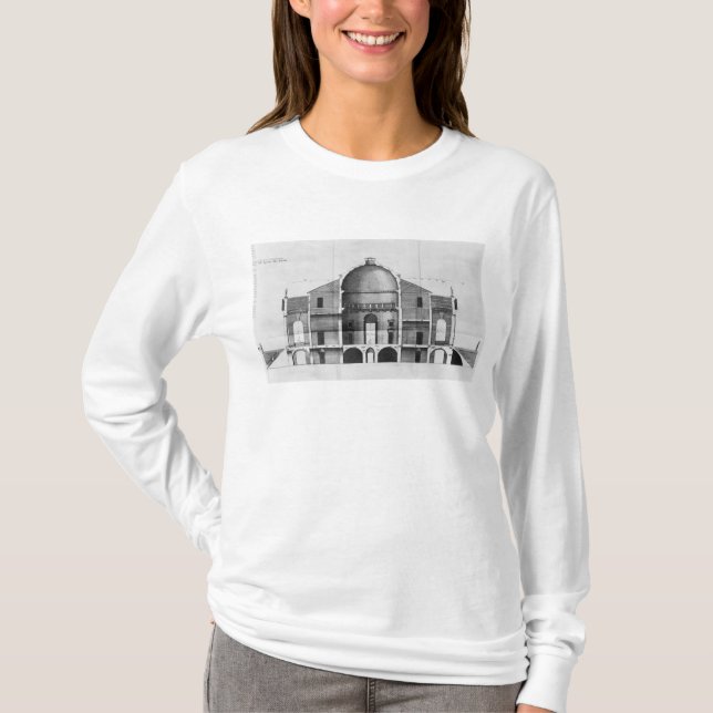 Camiseta Secção transversal da casa de campo Rotonda (Frente)