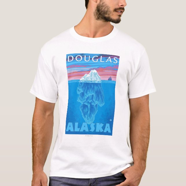 Camiseta Secção transversal do iceberg - Douglas, Alaska (Frente)
