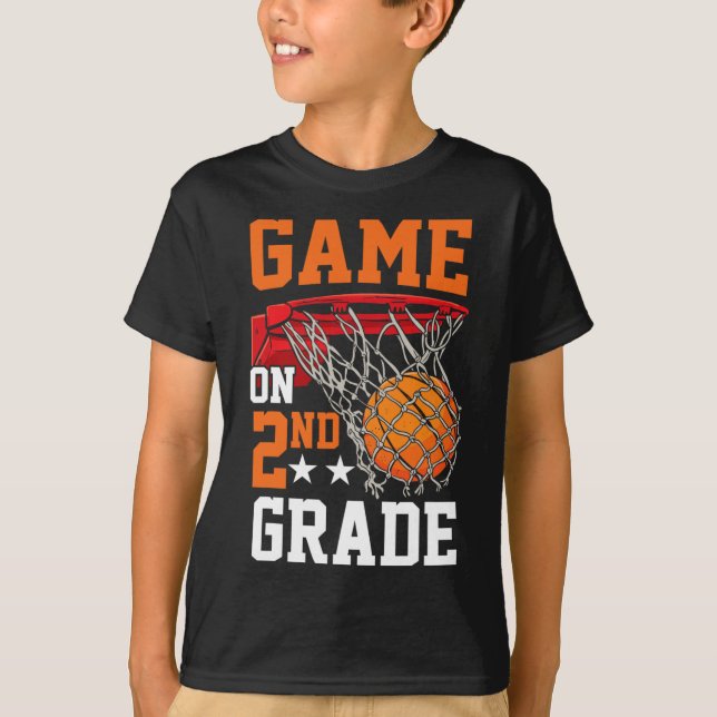Camiseta Second Grade Game On Sketll Ck To School 2nd Grade (Frente)