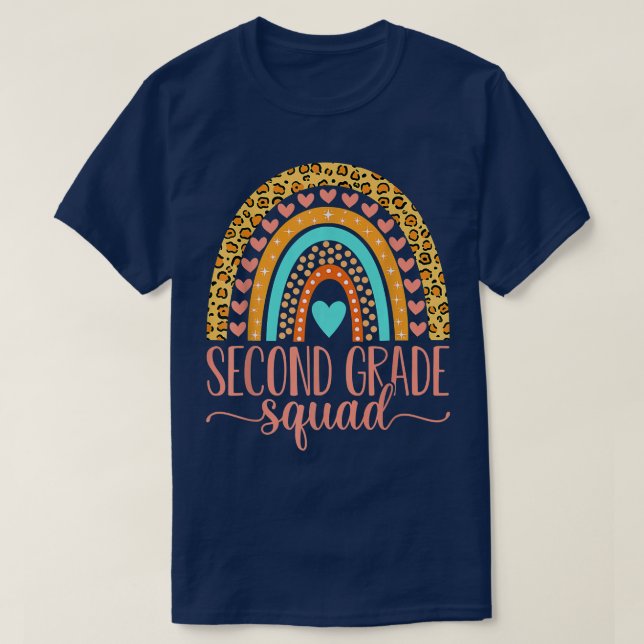 Camiseta Second Grade Squad Team 2nd Grade Teacher Back To  (Frente do Design)