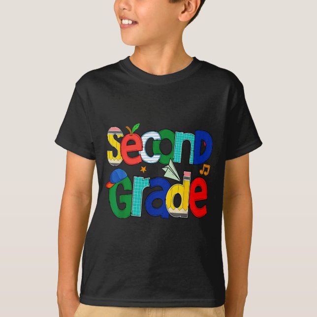 Camiseta Second Grade Student School Clroom Learning Educat (Frente)