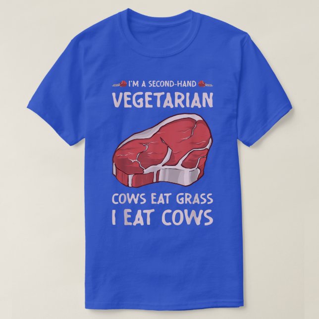 Camiseta Secondhand Vegetarian Funny BBQ Grilling  1272 (Frente do Design)