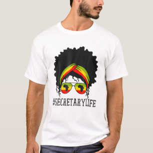 Camiseta Secretária Africana Mulheres Mensageiras Históri