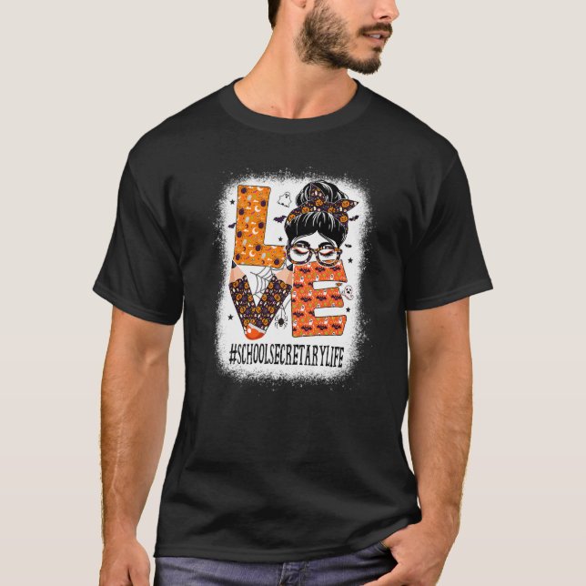 Camiseta Secretária da Escola Adorava Mensagem Bun Pumpkin  (Frente)