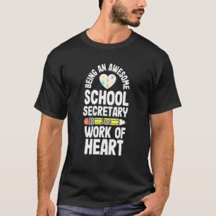Camiseta Secretária da Escola Escritório de Cute Apreciação