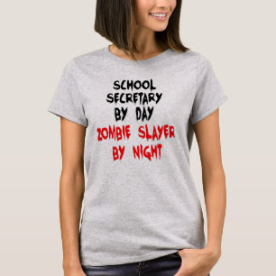 Camiseta Secretária de escola Zombie Piada