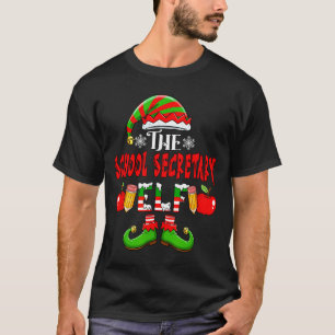 Camiseta Secretária Escolar Elfo Chapéu de Natal do Elfo Sc