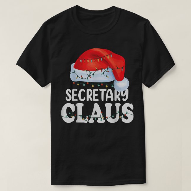 Camiseta Secretária Santa Claus Natal Engraçado Correspondê (Frente do Design)