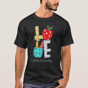 Camiseta Secretário Da Escola De Amor De Volta À Escola 1ru