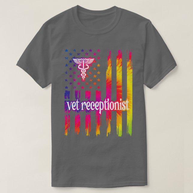 Camiseta Secretário do Recepcionista Veterinário dos Veteri (Frente do Design)