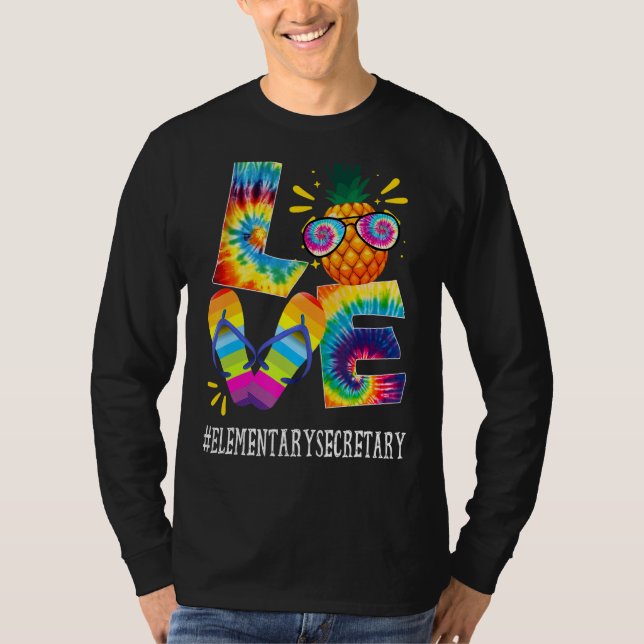 Camiseta Secretário elementar Love Pineapple Summer Off Dut (Frente)