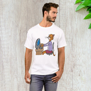 Camiseta Secretário Engraçado Cat Cartoon Office Humor
