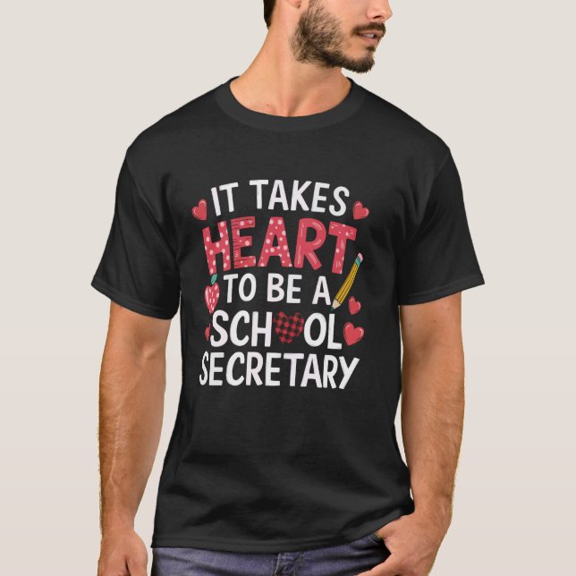 Camiseta Secretário Escolar Assistente de Volta às Aulas Pr (Frente)