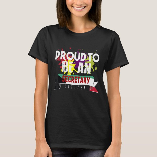 Camiseta Secretário orgulhoso cidadão Trabalhador profissio (Frente)