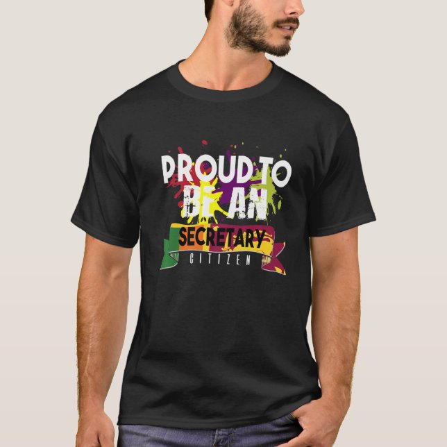 Camiseta Secretário orgulhoso cidadão Trabalhador profissio (Frente)