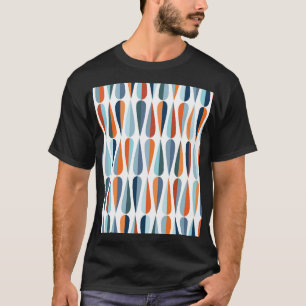 Camiseta Século de médio retrô, moldes de gota.