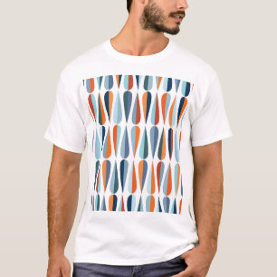 Camiseta Século de médio retrô, moldes de gota.
