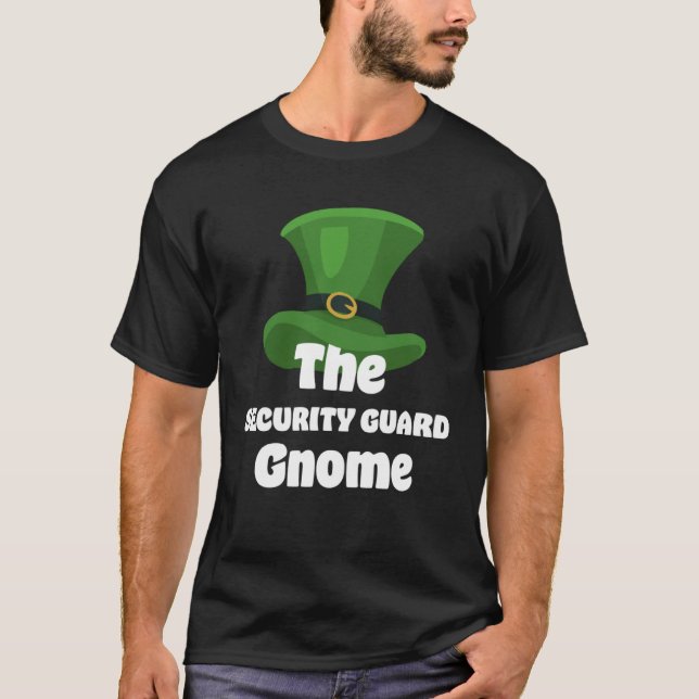 Camiseta Security Guard Gnome St Patricks Day (Frente)